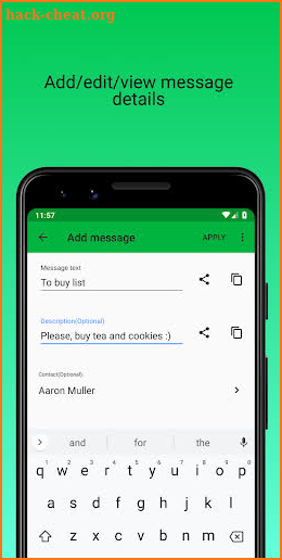 Messages Organizer - ideas, notes and contacts screenshot