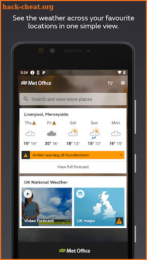 Met Office Weather Forecast screenshot