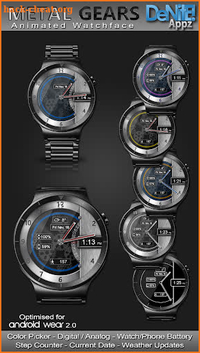 Metal Gears HD Watch Face Widget & Live Wallpaper screenshot