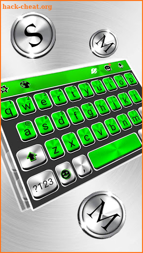 Metal Green Tech Keyboard Theme screenshot