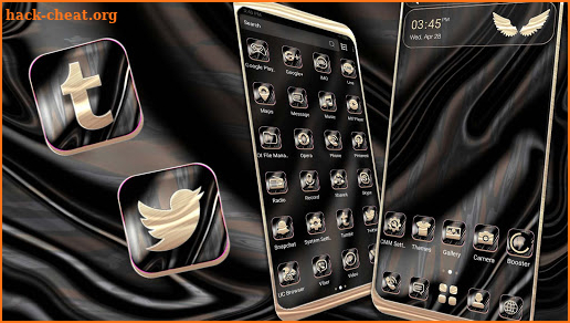 Metal Silk Pattern Theme screenshot