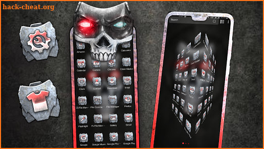 Metal Skull Mask Launcher Theme screenshot