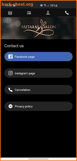 Metaxas Salon Appointments screenshot