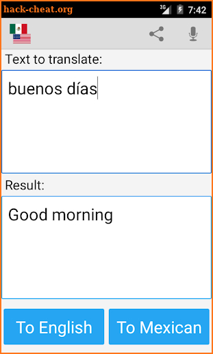 Mexican English Translator screenshot