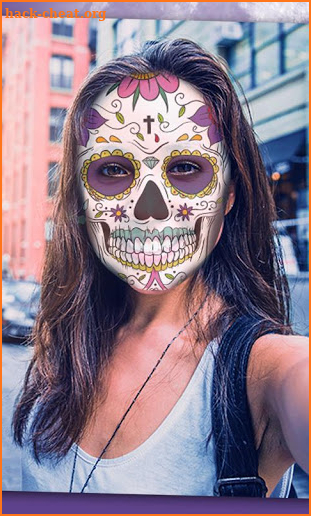 Mexican Skull Mask – Halloween Makeup Face Editor screenshot