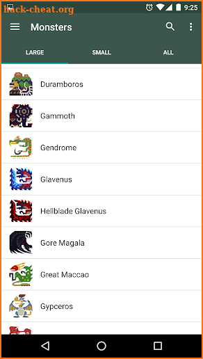 MHGen Database screenshot