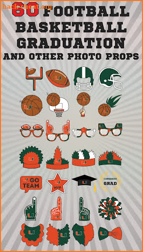 Miami Hurricanes PLUS Selfie Stickers screenshot