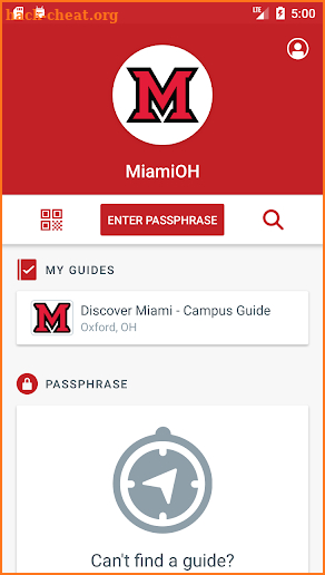 Miami University Events screenshot