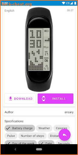 MiBand4 - WatchFace for Xiaomi Mi Band 4 screenshot