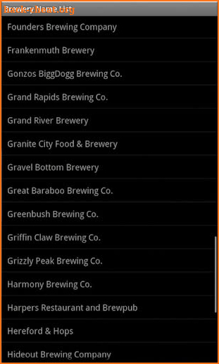 Michigan Brewery Finder Tablet screenshot