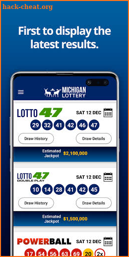 Michigan Lottery Numbers screenshot