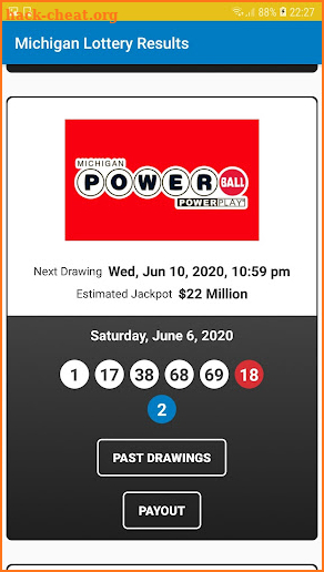 Michigan Lottery Results screenshot