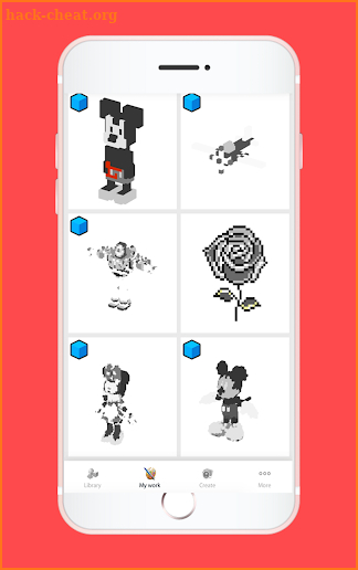 Mickey Craft 3D Coloring Book by Number screenshot