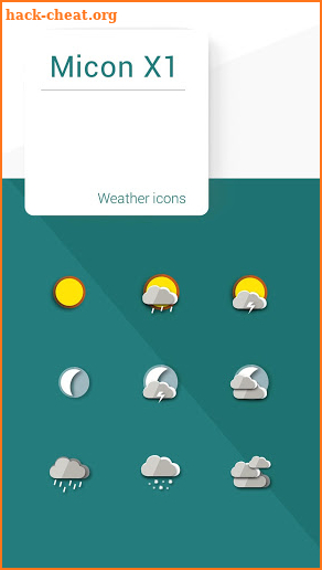 Micon X1 weather icon pack screenshot