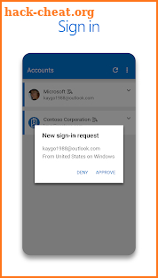 Microsoft Authenticator screenshot