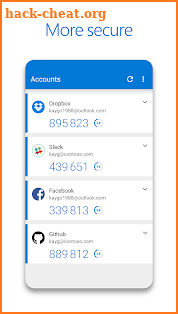 Microsoft Authenticator screenshot