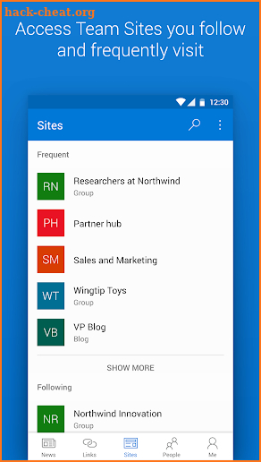 Microsoft SharePoint screenshot