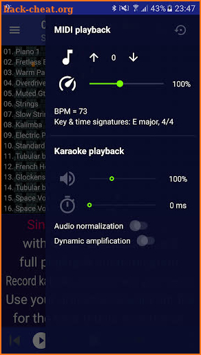 MIDI Clef Karaoke Player screenshot