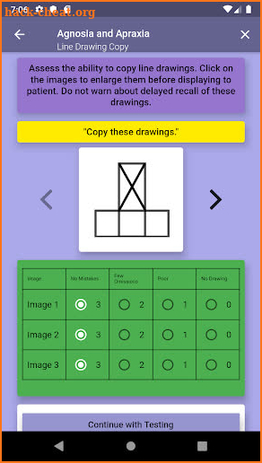 Midland Cognitive Assessment screenshot