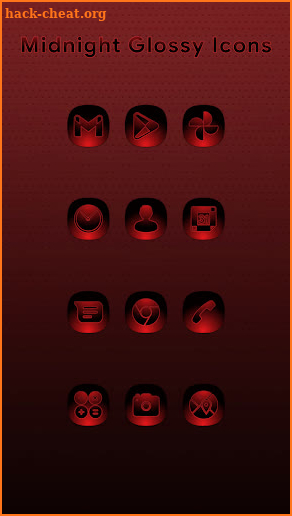 Midnight Glossy Red Icons screenshot