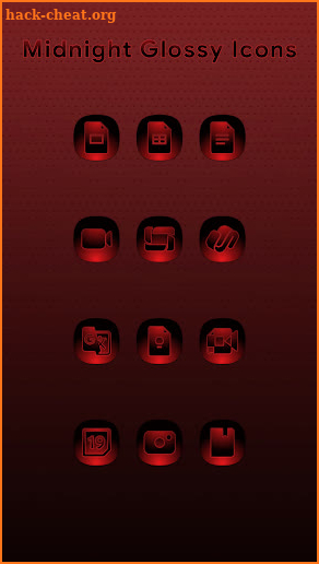 Midnight Glossy Red Icons screenshot