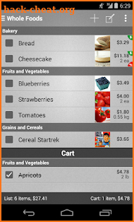 Mighty Grocery Shopping List screenshot