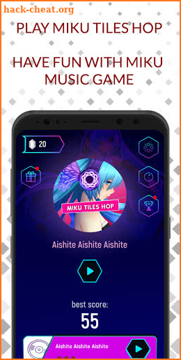 Miku Dancing Tiles Hop screenshot