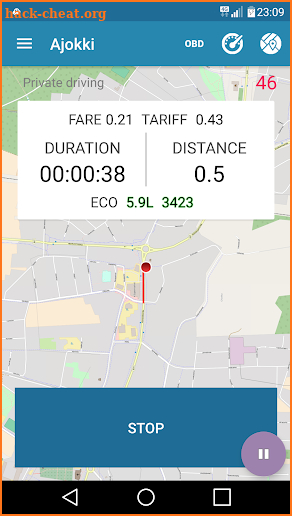 Mileage report tool  - taximeter Ajokki screenshot