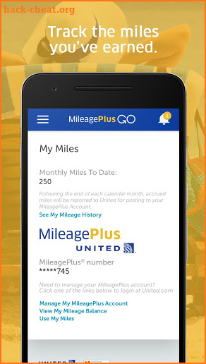 MileagePlus GO Prepaid screenshot