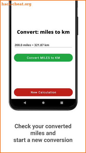 Miles to KM Converter screenshot