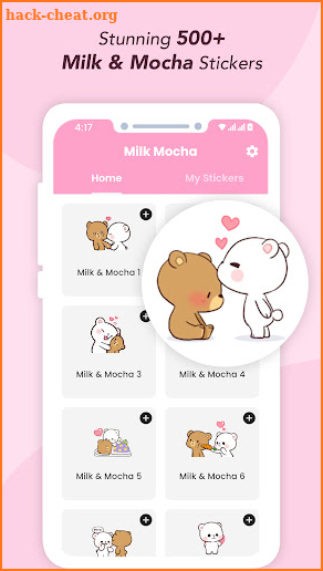 Milk Mocha Delight Stickers screenshot