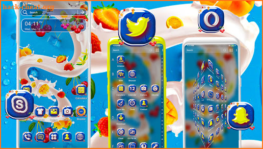 Milky Fruit Theme Launcher screenshot