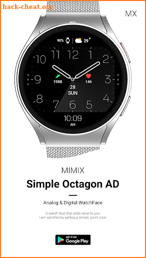 MIMIX Simple Octagon Watchface screenshot