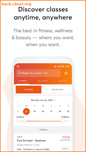 Mindbody: Home Workout & Fitness App screenshot