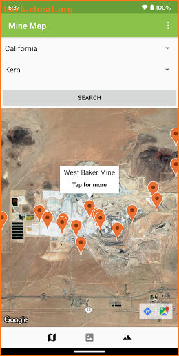 Mine Locator Map screenshot