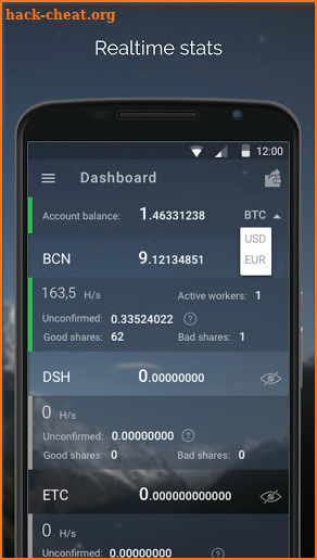 MinerGate Mobile Miner screenshot