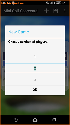Mini Golf Scorecard screenshot