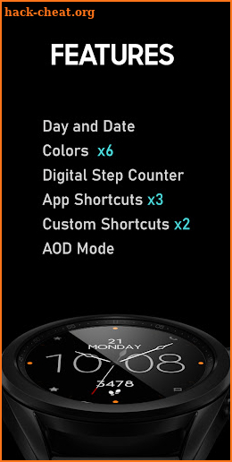 Minimal Black v15 Watch Face screenshot