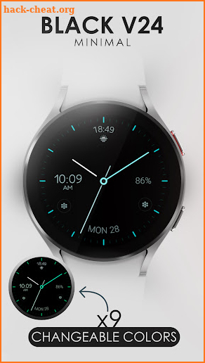 Minimal black v24 watch face screenshot