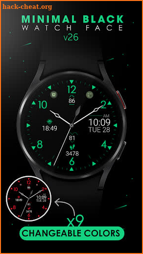 Minimal Black v26 watch face screenshot