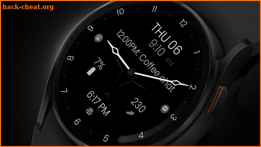 Minimal Black v30 Watch Face screenshot