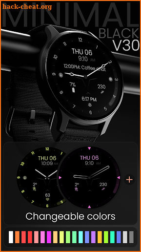 Minimal Black v30 Watch Face screenshot