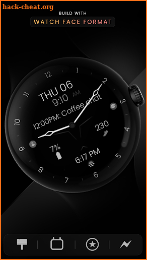 Minimal Black v30 Watch Face screenshot