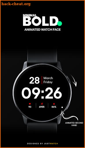 Minimal BOLD - Watch Face screenshot