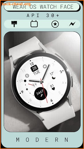 Minimal White Watch Face screenshot