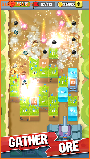 Mining GunZ: shoot, destroy blocks, smelting ore screenshot