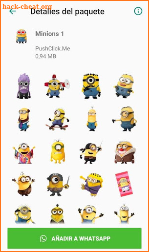 Minion stickers for WhatsApp screenshot