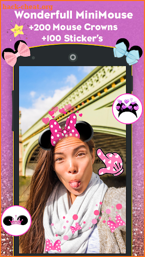 minni mouse camera photo : cute micky sticker screenshot