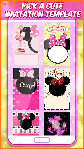 Minni Mouse Invitation Card screenshot