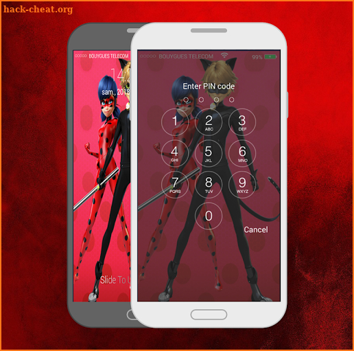 Miraculous Lady Bug & Cat Noir Lock Screen screenshot